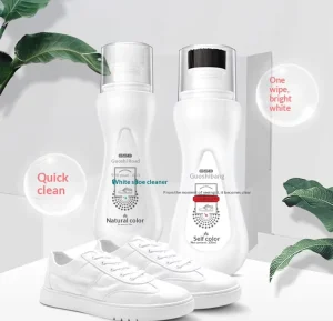White Shoes Cleaning Agent Brush With Cream Yellow Decontamination Maintenance Cleaner Free