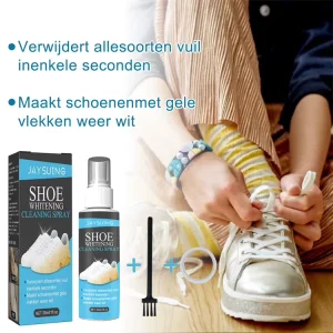 White Shoes Stain Polish Cleaner Gel Sneaker Whitening Cleaning Dirt Remover Set with Brush Whitening Cleaning Spray
