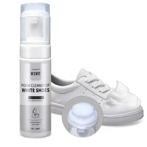 White Tennis Shoe Cleaner Sneakers Kit 200ml No Water Needed Includes Brush