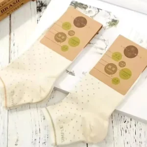 Women’s 100% Organic Cotton Boat Socks Antibacterial Deodorant Boneless Daily Use with Logo on Cuff