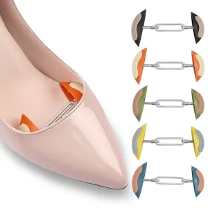 Women’s PU Adjustable Shoe Brace Expander Summer Sandals with Metal Toe Plastic High Heel Flat Shoes Universal Shoe Trees