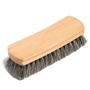 Wood Handle Horse Hair Shoe Brush Portable