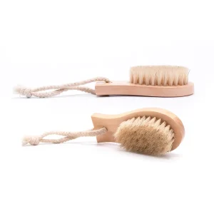 Wood Shoe Brush Horse Hair Dauber Brush Washing Brush for Boots Leather Shoes