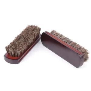 Wooden Grip Handle Household Cleaning Brush Horse Hair Shoe Cleaning Brushes Horsehair Shoe Polishing Brush