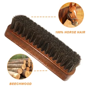 Wooden Handle Car Interior Cleaning Brush Set Detailing Brush for Leather Seats and Dashboard