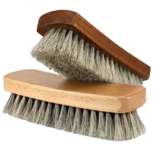 Wooden Handle Horse Hair Shoe Brush