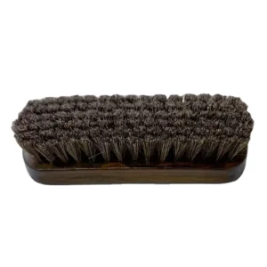 Wooden Handle Horse Hair Shoe Polishing Brush with Suede Crepe for Leather Shoes Portable Design HC2630 Model Boxed