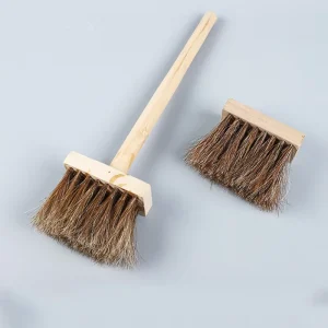 Wooden Handle Horsehair Brush Solid Wood 70mm Bristle Length Soft Bristle Customizable Shoe Car