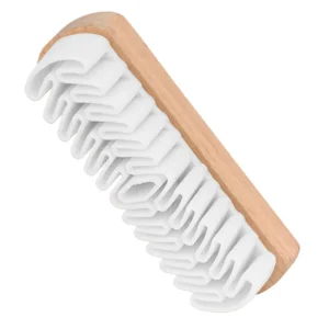 Wooden Handle Rubber Shoe Brush Soft Bristles Suede Nubuck Cleaning Brush for Footwear Care