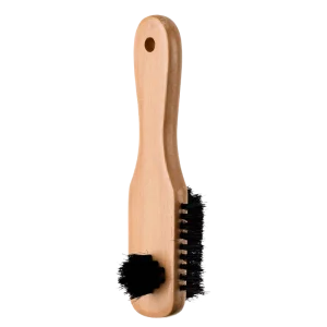 Wooden Handle Shoe Polish Brush Multifunctional Bristle Leather Shoe Mane Three Sides Pure Wooden Shoe Brush Cleaning Brush