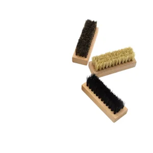 Wooden Handle Sneaker Clean Brush Horsehair Shoe Cleaning Brush for Fabric Leather
