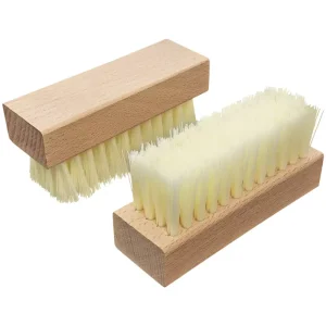 Wooden Handled Plastic Wire Shoe Brush for Sneakers Cleaning China Made