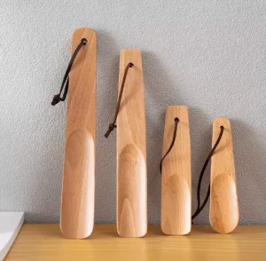 Wooden Portable Mini Shoehorn Beechwood Shoes Horn with Logo 14.5cm 16cm 23cm 26cm