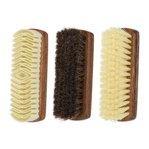 Wooden Shoe Care Kit with Polishing Brush for Suede Snow Fleece Velvet Rubber Shoes