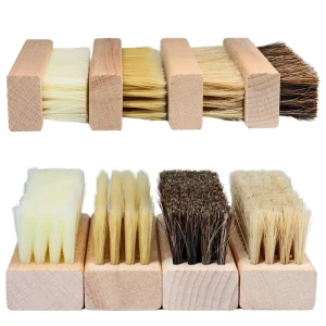 Wooden Shoe Cleaning Brush with Natural Bristles and Wood Handle