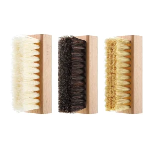 Wooden Sneaker Shoe Brush Beech Wood PP Horsehair Boar Hair Brush
