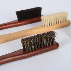 Wooden Suede Crepe Shoe Oiling Horse Hair Brush Polishing Brush Leather Shoe Oil Brush