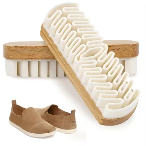 Wooden Suede Shoe Brush Crepe Rubber Leather Care Cleaning
