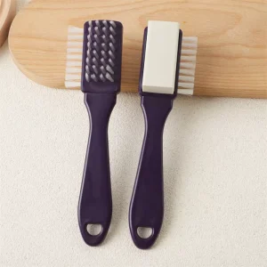 Wooden Suede Shoe Cleaning Brush with PP Rubber Bristles Three in one Customizable Bulk Manufacturer & Supplier