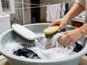 YISHUA Ergonomic Clothes Cleaning Brush Non Scratch Bristles Easy to Grip Ideal for Laundry and Stain Removal