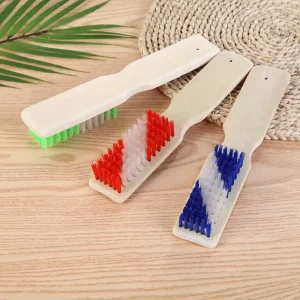 YiZheng YZ-007 Natural Bamboo Long Handle Shoe & Carpet Cleaning Brush with Hard Hair for Bathroom Use