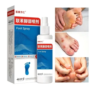 Yunnan Herbal Antibacterial Foot Spray Relieve Foot Odor Itching Peeling Sweaty Foot Care 60ml Bottle
