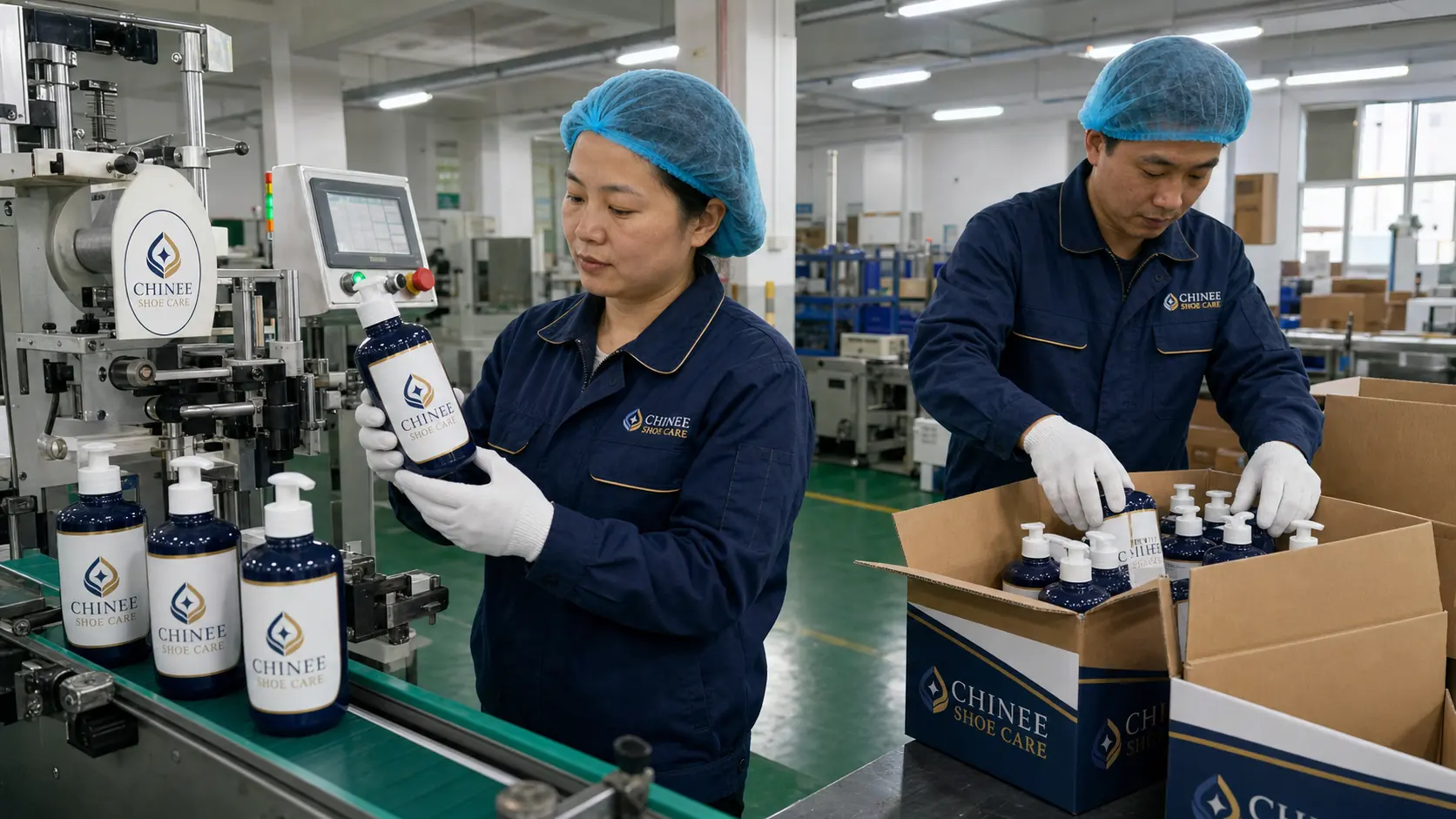 CHINEE SHOE CARE Labeling & Packing